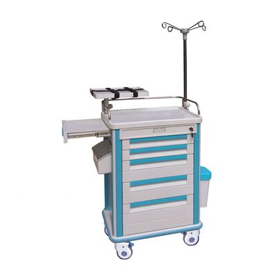 BR-ET003 Hospital Emergency Trolleys Equipment ABS Plastic Carts