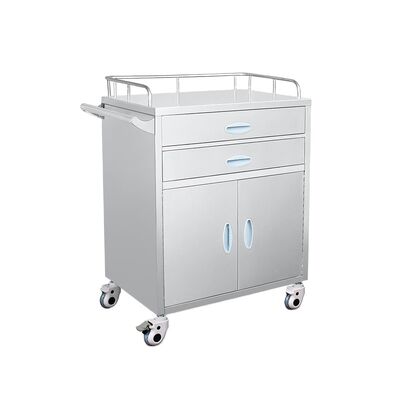 BR-M63 Hospital Crash Cart Clinic Drug Surgical Nursing Doctor Stainless Steel Medical Stainless Steel Medicine Trolley