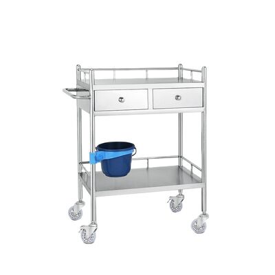 BR-M63 Hospital Crash Cart Clinic Drug Surgical Nursing Doctor Stainless Steel Medical Stainless Steel Medicine Trolley