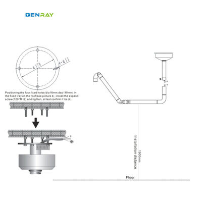 ENT Dental GNY Veterinary Surgery  Ceiling Type LED Operating Lamp