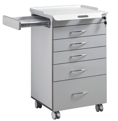5 Drawers Dental Cabinet With Side Tray