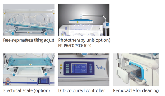 Hospital Gynecology Obstetrics Professional Medical Infant Incubator Low Noise Humidity Adjustable Newborn Incubator for Hospital Use
