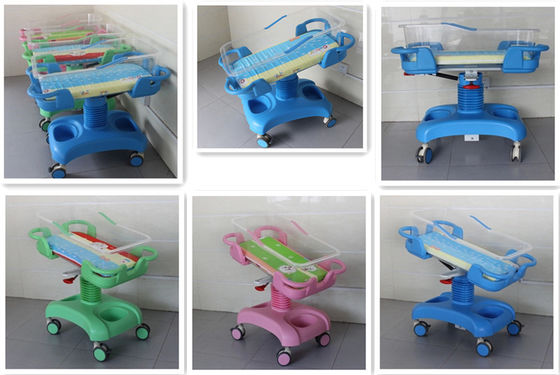 Bệnh viện y tế Baby Trolley giường nhà sử dụng ABS khung thép bồn