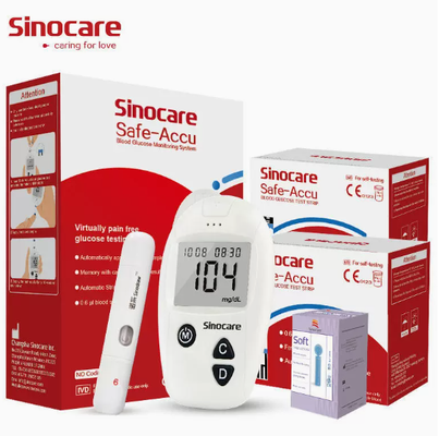 Máy đo lượng đường trong máu chính xác Máy đo lượng đường trong máu Máy đo lượng đường trong máu với 50 dải kiểm tra & 50 ống dẫn vô trùng