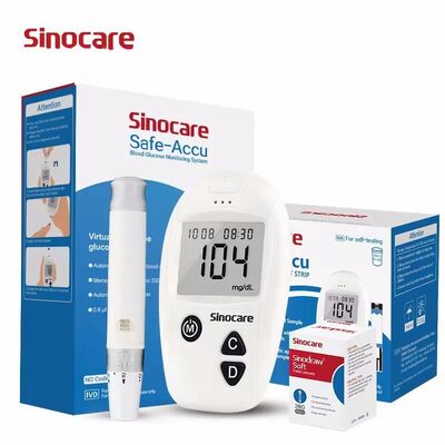 Máy đo lượng đường trong máu chính xác Máy đo lượng đường trong máu Máy đo lượng đường trong máu với 50 dải kiểm tra & 50 ống dẫn vô trùng